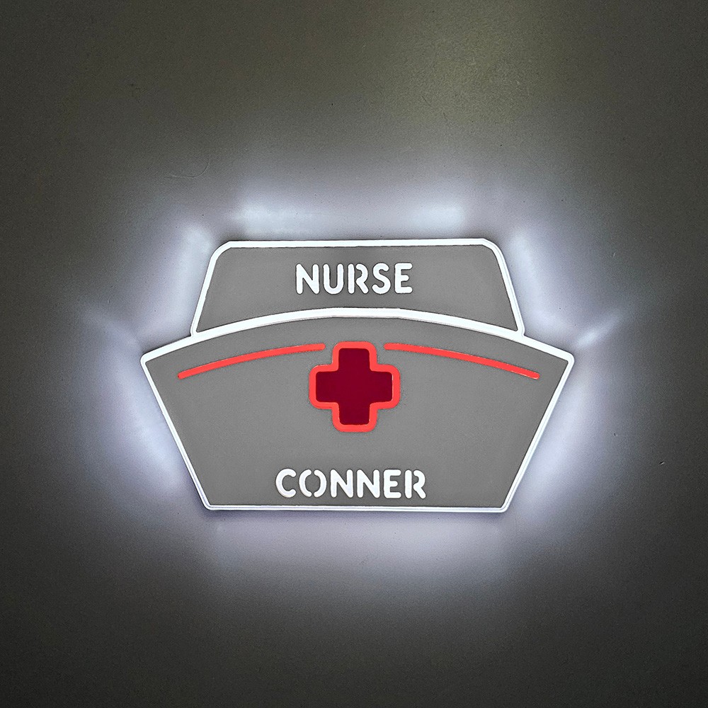 Personalized Nurse Hat Light Up Wall Sign