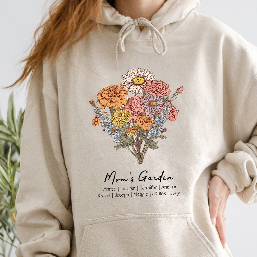 Birth Flower Bouquet Customized Tshirt/Hoodie/Crewneck Mother's Day Gift