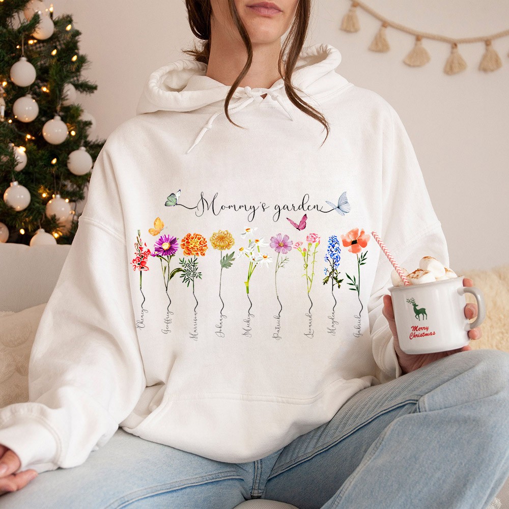 Customized Birth Flower Tshirt/Hoodie/Crewneck Mother's Day Gift