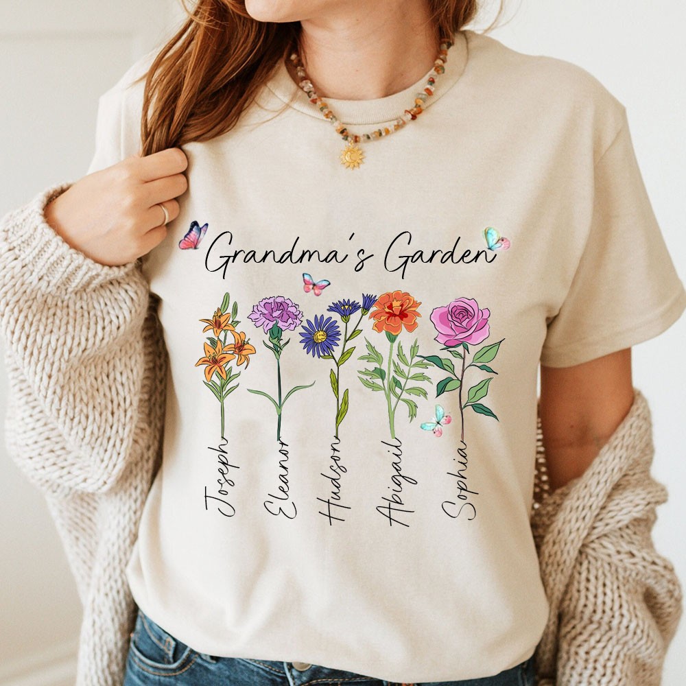 Customized Birth Flower Tshirt/Hoodie/Crewneck Mother's Day Gift