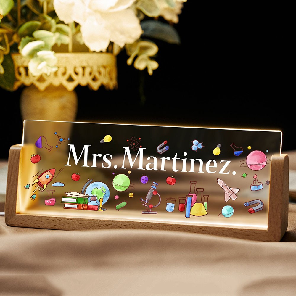 Personalized Name Desk Plate for Teacher