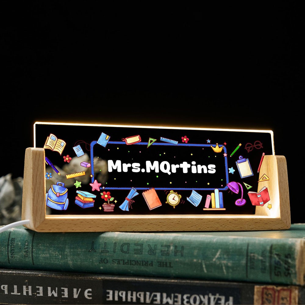 Personalized Name Desk Plate for Teacher