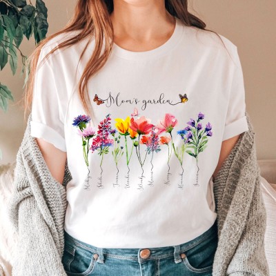 Customized Birth Flower Tshirt/Hoodie/Crewneck Mother's Day Gift