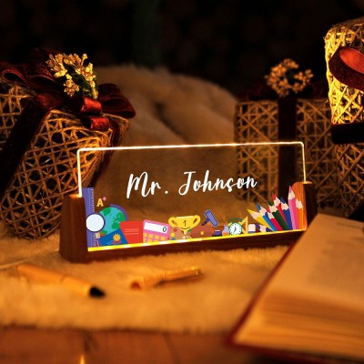 Personalized Name Desk Plate for Teacher