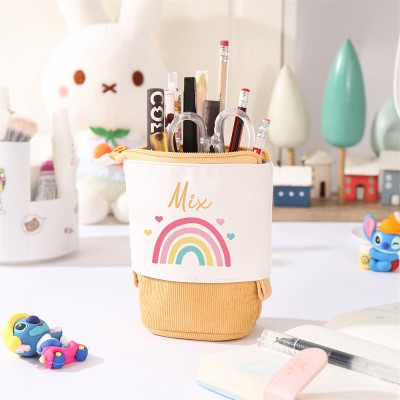 Custom Name & Rainbow Pencil Case Pop up Pencil Case