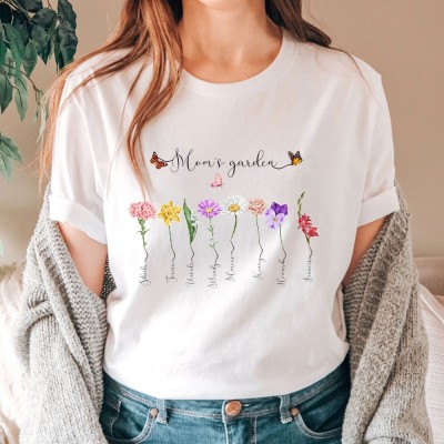 Customized Birth Flower Tshirt/Hoodie/Crewneck Mother's Day Gift